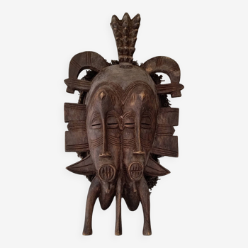 African twin mask Ivory Coast Senoufo