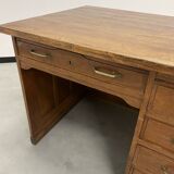 Oak and veneer counter or desk