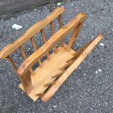 Vintage wooden magazine rack 1960