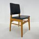 Set of 6 Leatherette & Wood Chairs, Czechoslovakia, 1960's