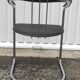 Chrome metal chair and Bauhaus style leather – 70s/80s