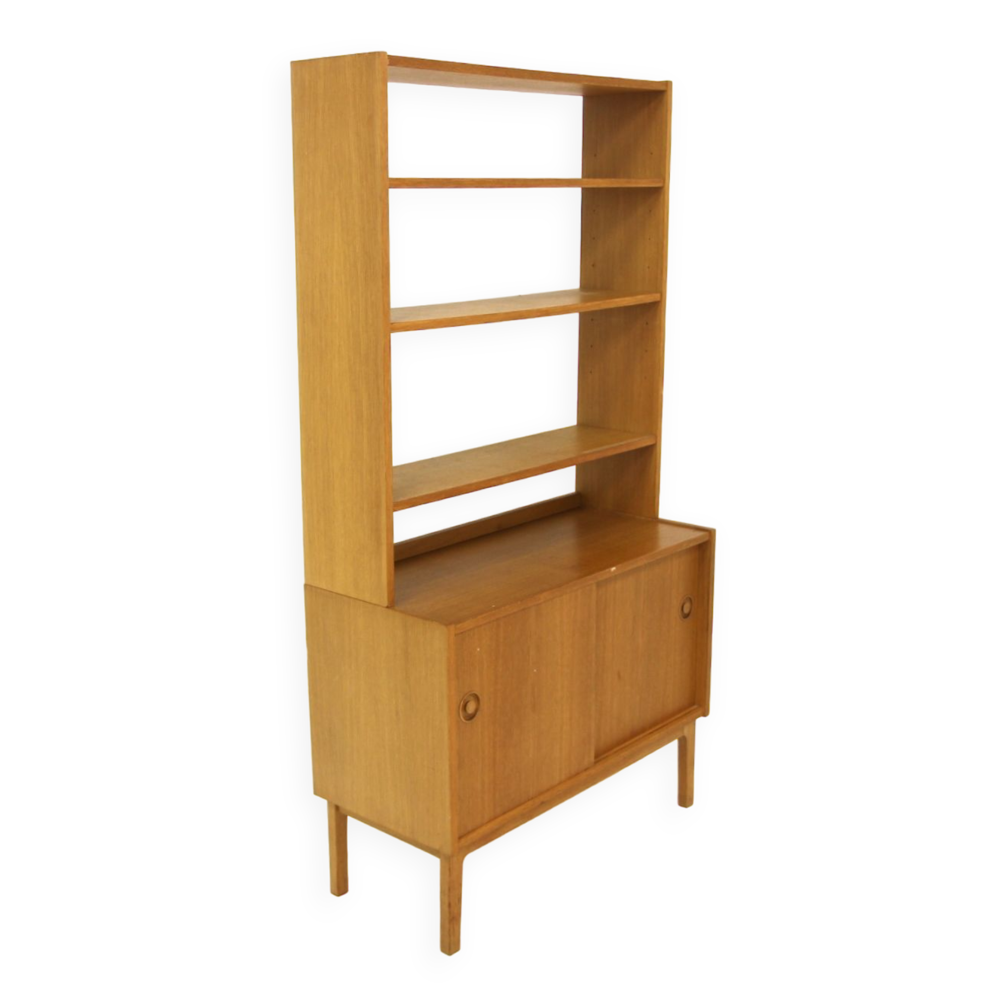 Commode-bibliothèque scandinave en chêne, Suède, 1960