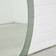 Vintage space age large smoked green glass mirror by veca