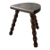 Tabouret ancien en bois massif à pieds tournés