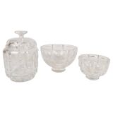 Set of 3 Art Deco crystal pieces Orrefors Simon Gate Sweden