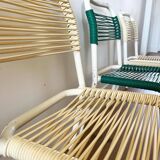 Set of 4 vintage 1960s Scoubidou children's chairs