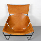 Pierre Paulin F444 in natural leather, The Netherlands, 1963
