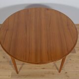 Mid-Century Teak Danish Round Dining Table, 1970s