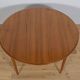 Table à manger ronde danoise vintage en teck, 1970s