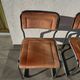 Pair of Bauhaus style dining chairs with infinity frame