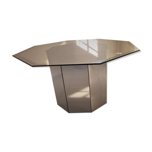 Table octogonale en verre
