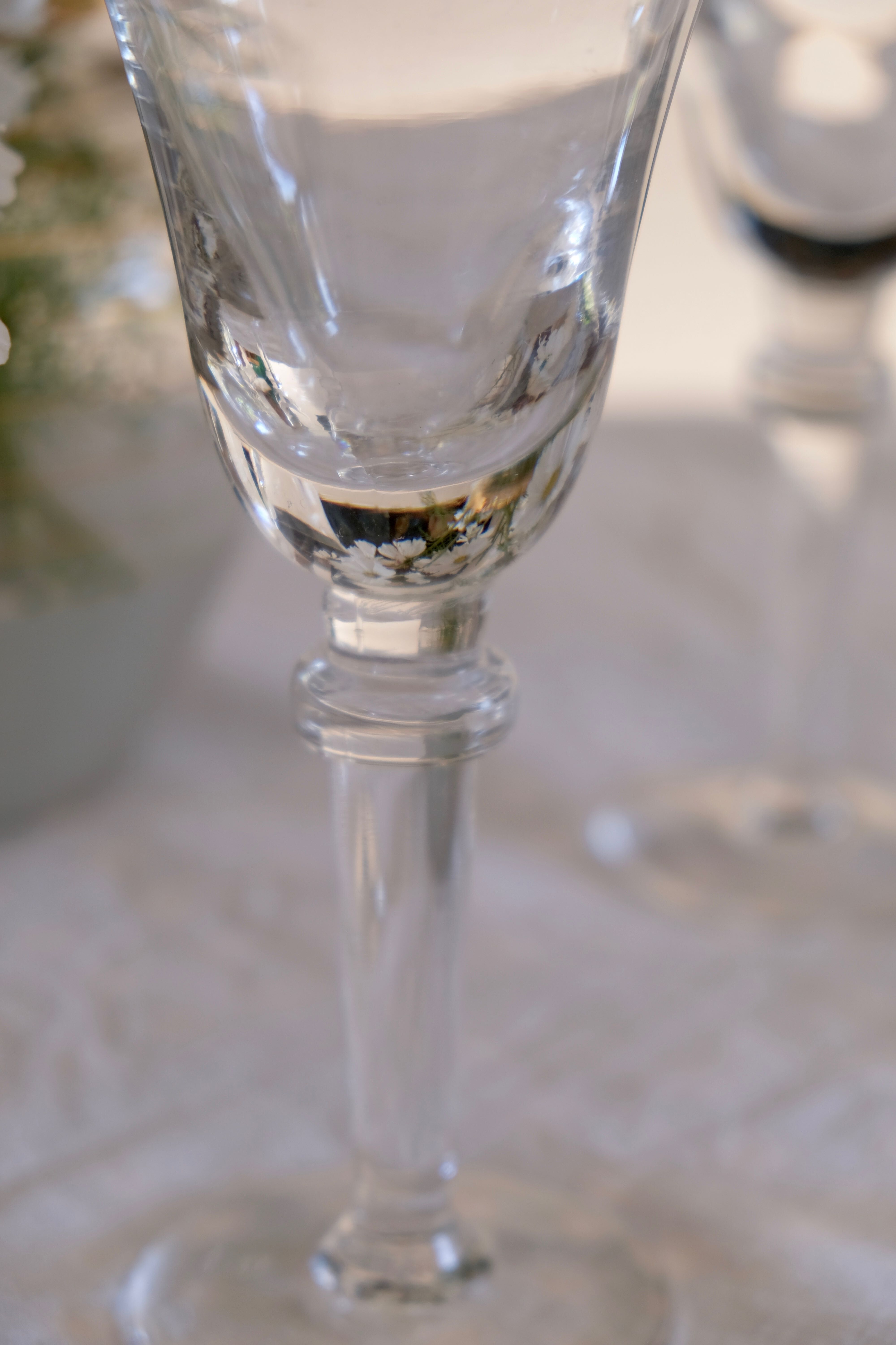 Set 6 mouth-blown wine glasses 50s