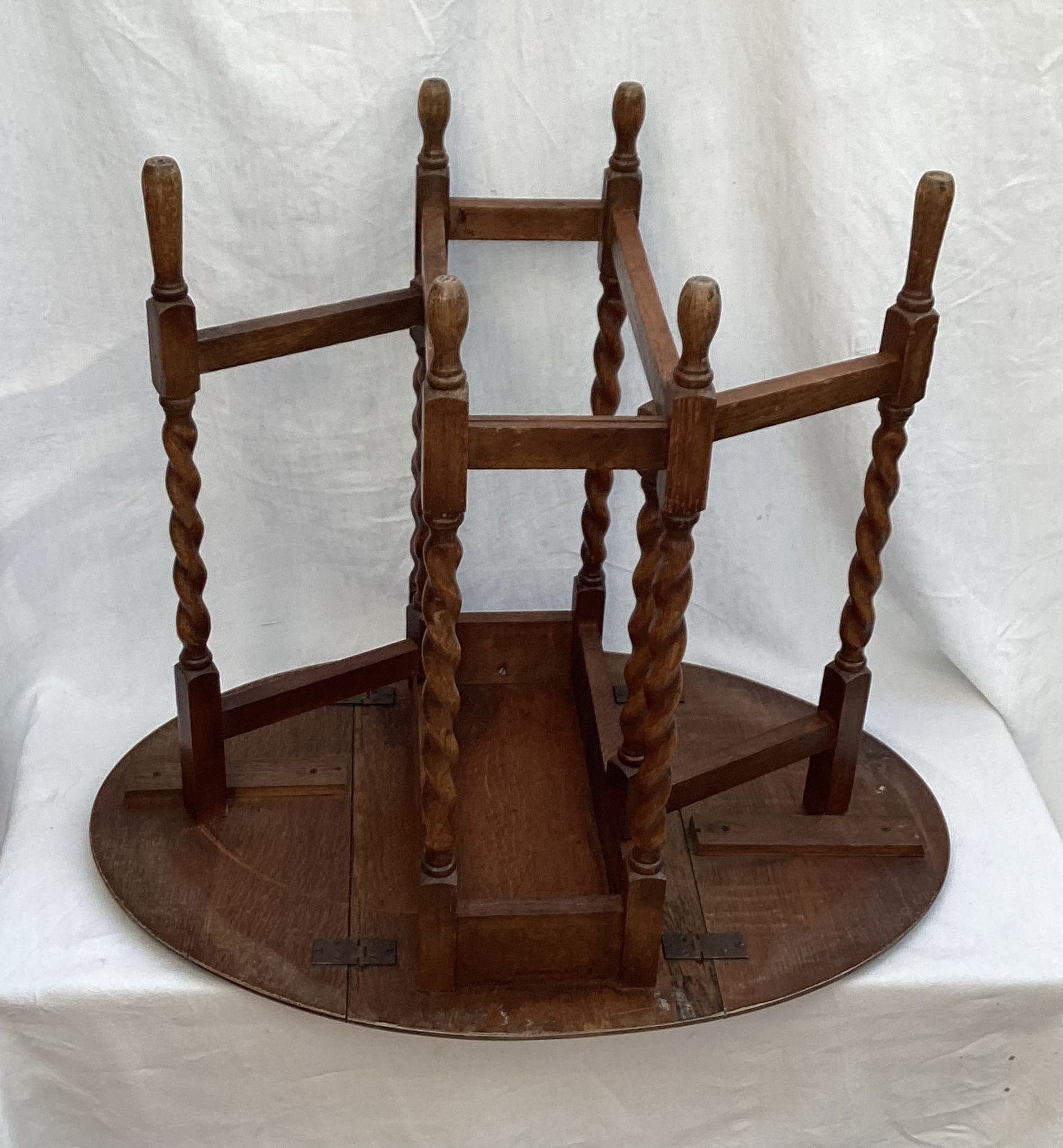 Oak wood table dimension: height -72cm- width -89cm- depth -31.5 to 89cm-