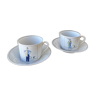 Tea cups in porcelain of Auteuil