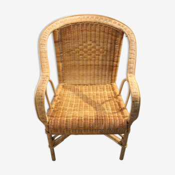 Vintage rattan armchair