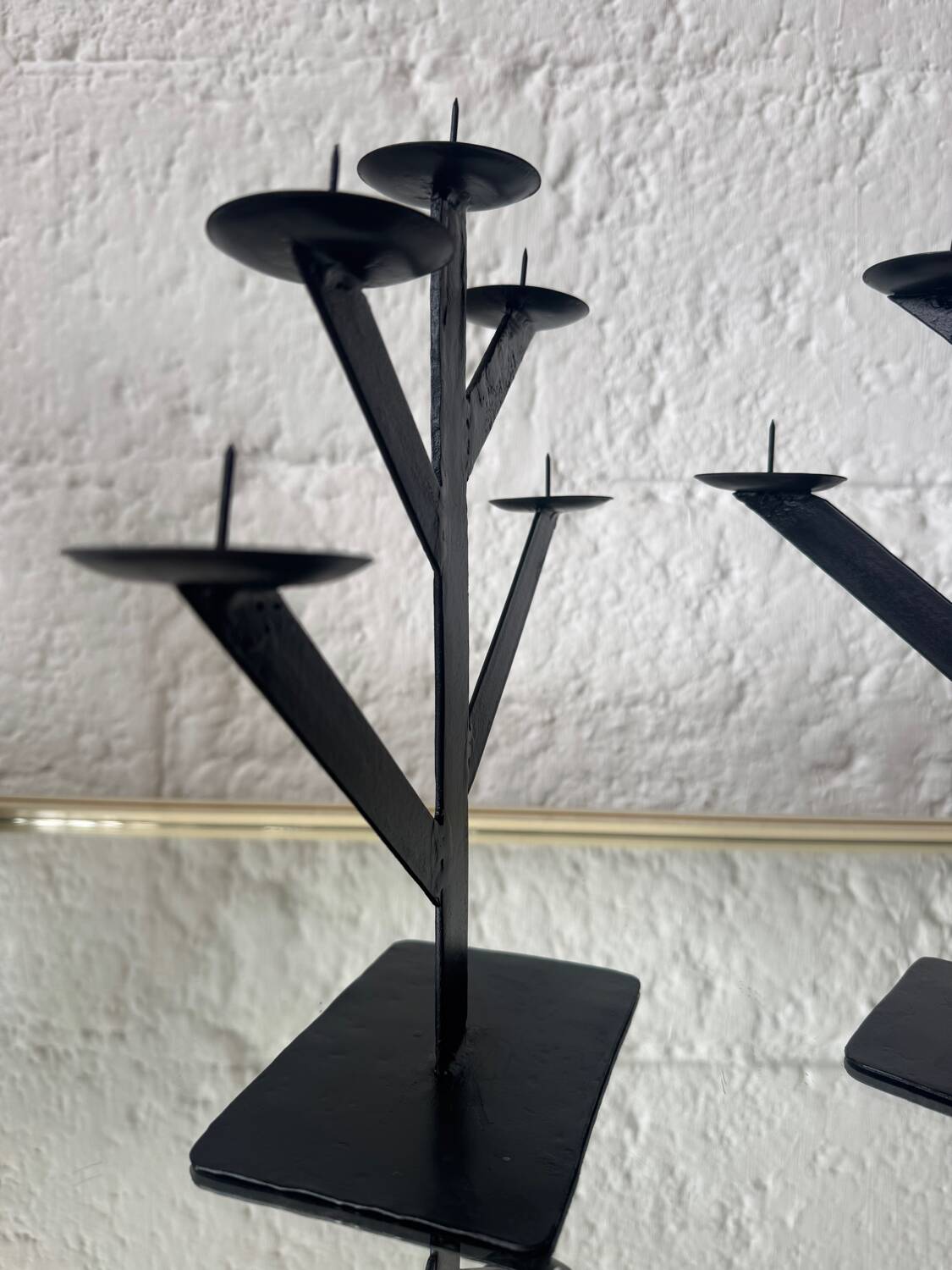 Wrought iron chandeliers, 1980s Habitat style