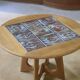Guéridon/coffee table in oak by Guillerme and Chambron and ceramic by Danikowski for Votre Maison 1950s.
