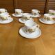 Series 8 cups & saucers sovirel white ceramic flower power fr