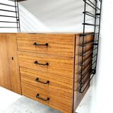 Vintage teak modular wall system by Tomado for Musterring, 1960s