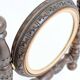 Vintage pivoting mirror to place, carved wood, rustic folk art decor.