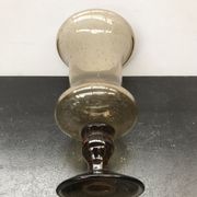 Vase sur pied style Biot verre bullé vintage