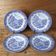 4 old flat plates stamped Churchill