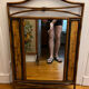 Miroir vintage imitation bambou