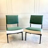 Paire de Chauffeuse vintage