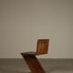 Ensemble de quatre chaises Zig-Zag après Gerrit Rietveld