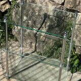 Small shelf in glass and chrome