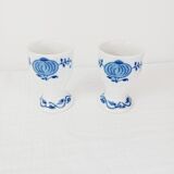 Set of 2 earthenware egg cups with zwiebelmuster