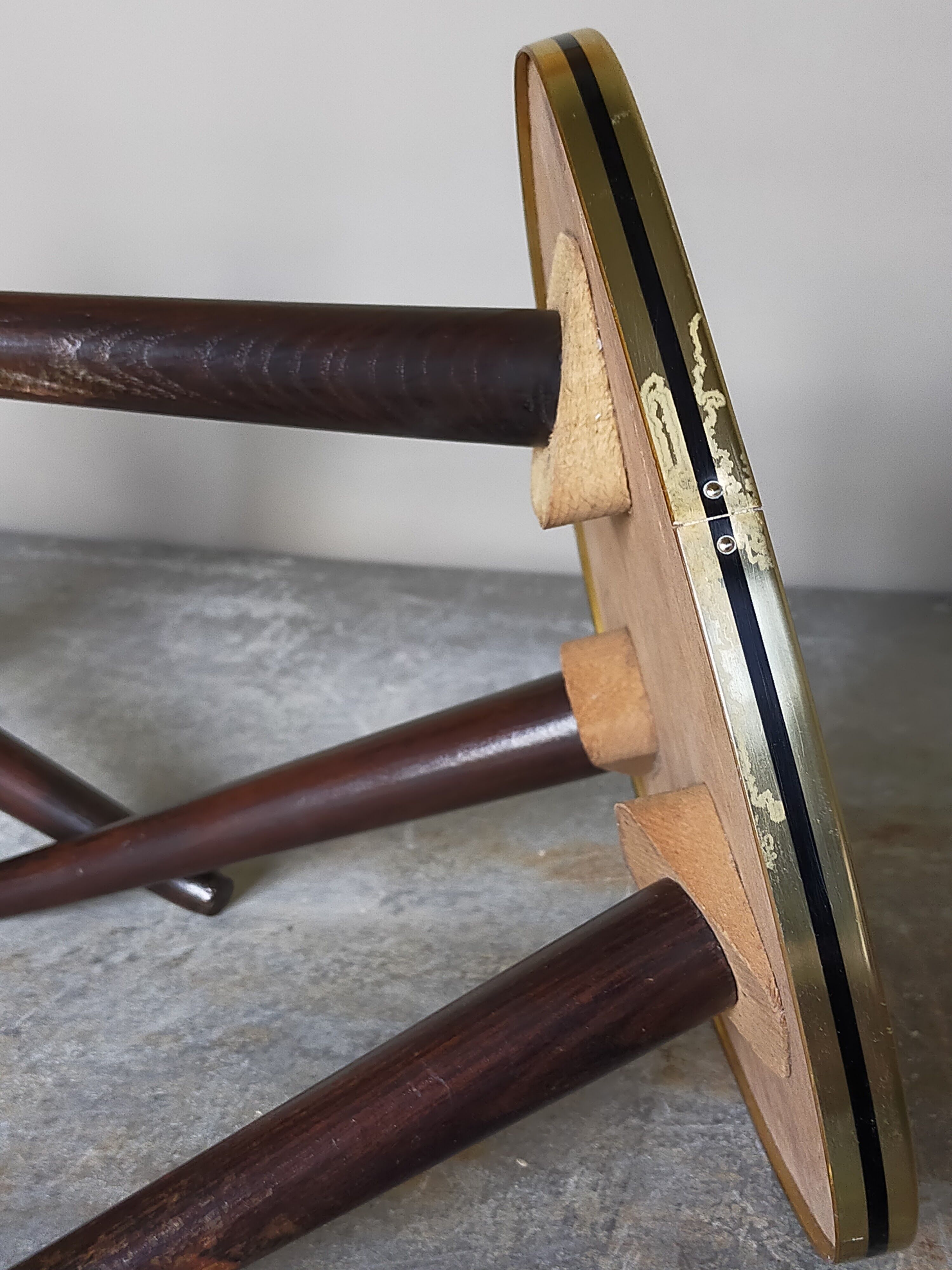 Pair of mini-seeded tripods 50s plant holder