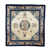 Tapis carré vintage Art Déco de Pékin Chine