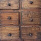 Ancien meuble de métier chiffonnier 8 tiroirs