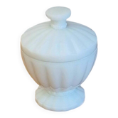 Vintage opaline glass sweet jar with lid