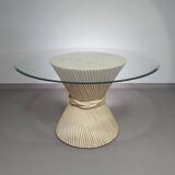 Retro Vintage Sheaf Of Wheat Bamboe dining table By Mcguire America Wide 122 Height 72 cm