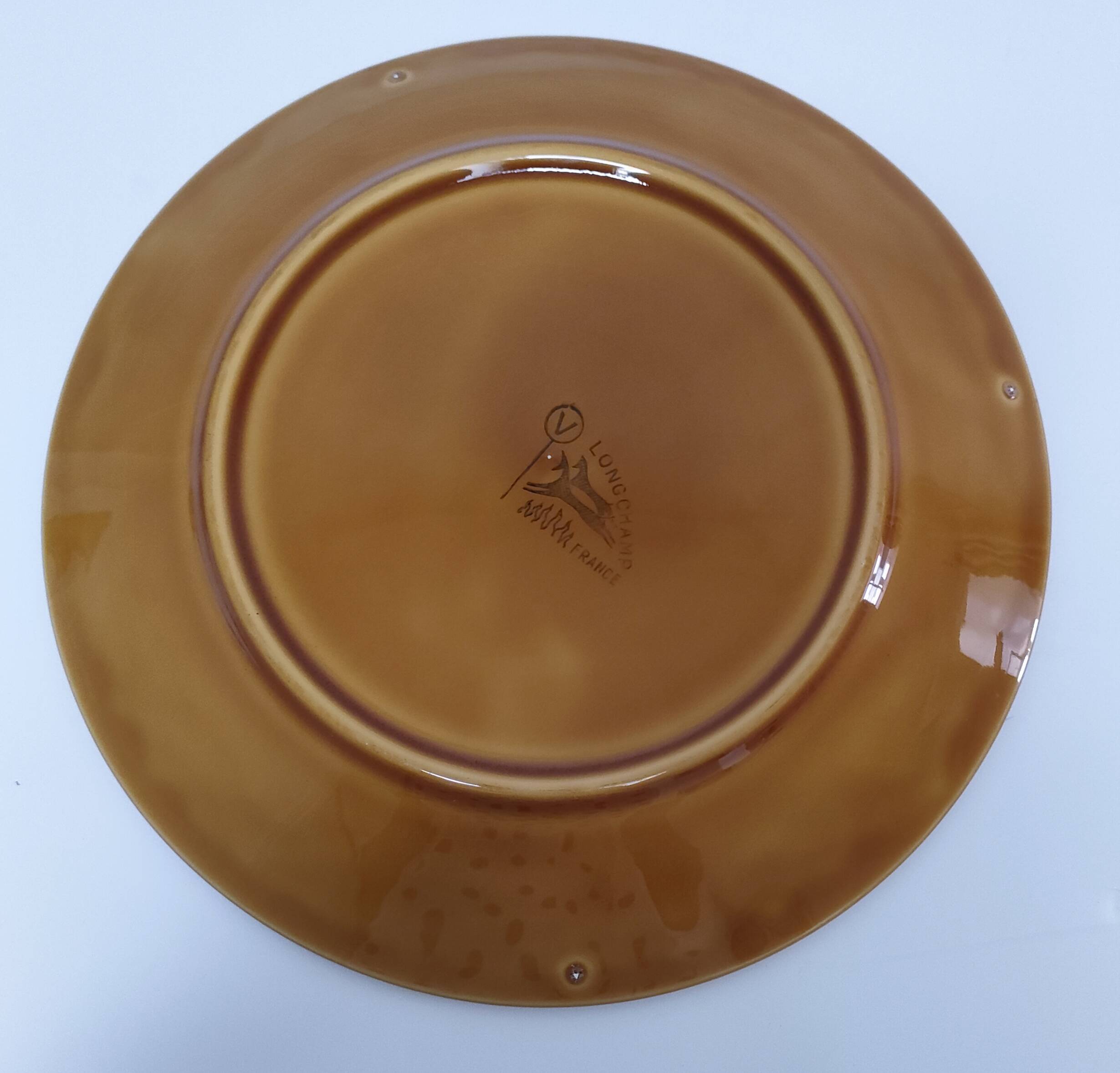 10 assiettes décor poisson par Robert Picault pour Longchamp