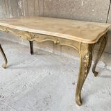 Onyx coffee table base vintage brass 1950