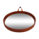 Scandinavian teak mirror with 1950s 19.5cm leather strap