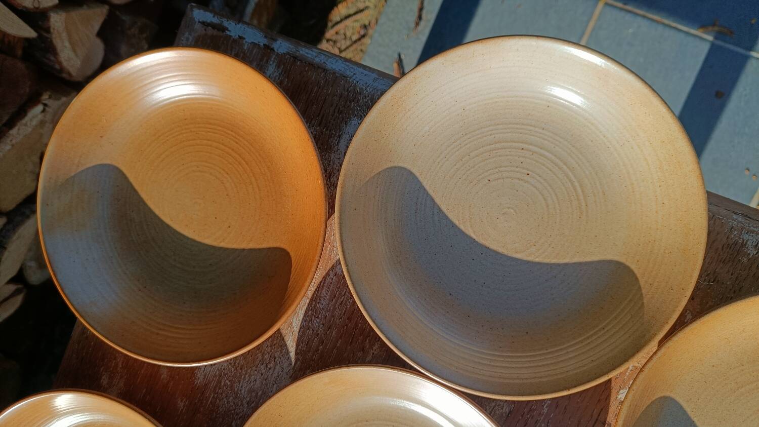 Deep stoneware plate