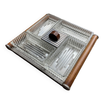 Plateau service art deco 5 pièces