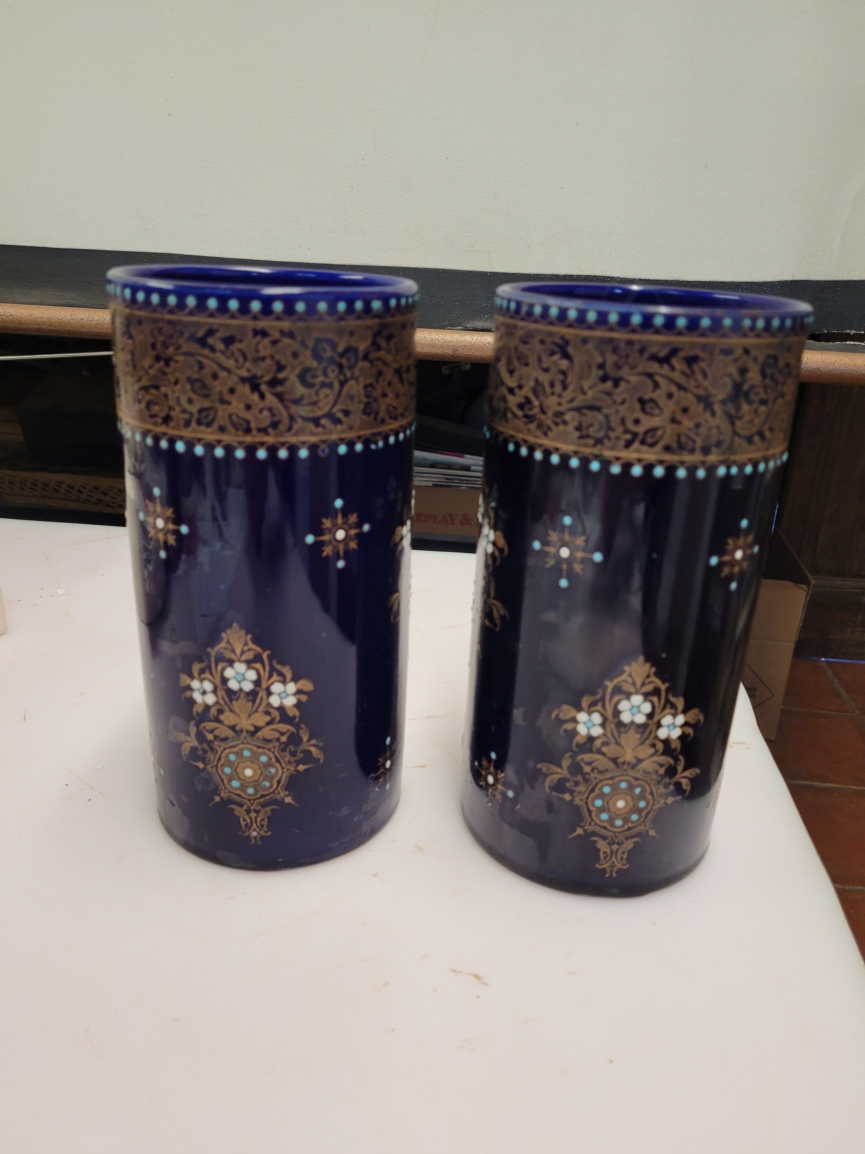 Pair of glazed ceramic vases BEK 229