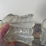 Set of two vintage electric chiseled glass handhelds