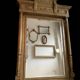 Large mercury beveled wooden mirror