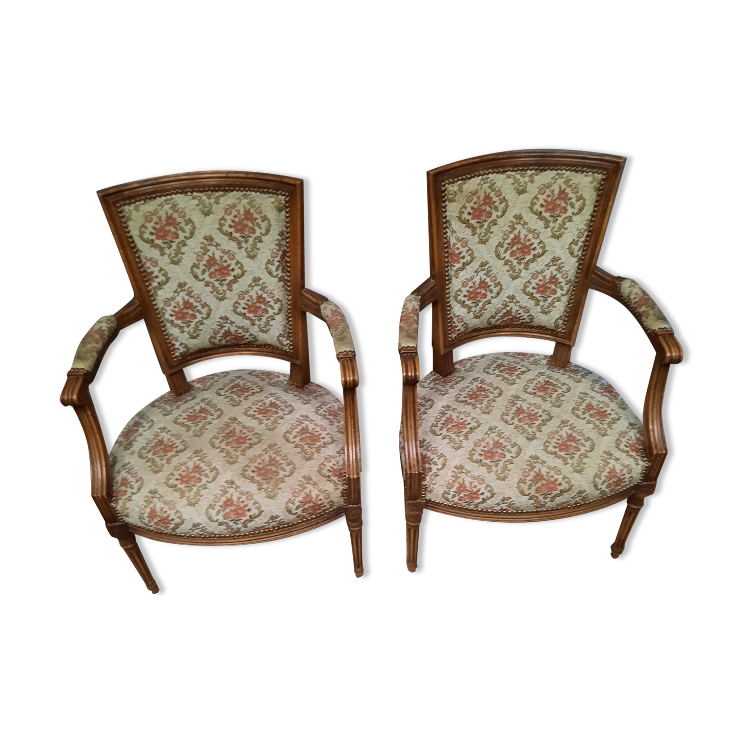 Paire de fauteuils de style Louis XVI