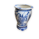 Cache pot vietnamien en porcelaine blanche et bleue
