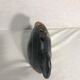 Old vase spades flowers fish ceramic beige & blue decoration vintage