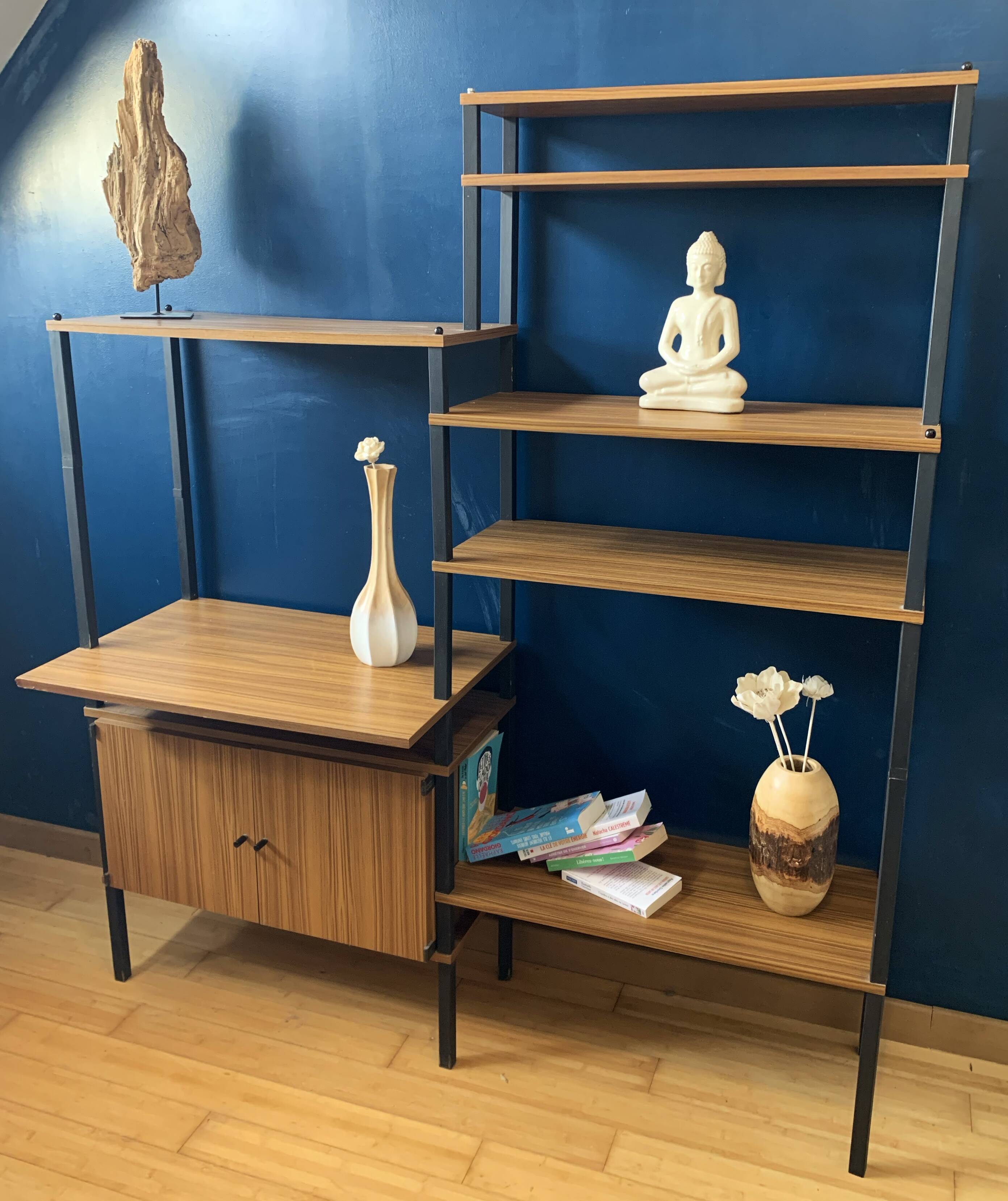 Modular vintage Scandinavian shelving unit, 1960s