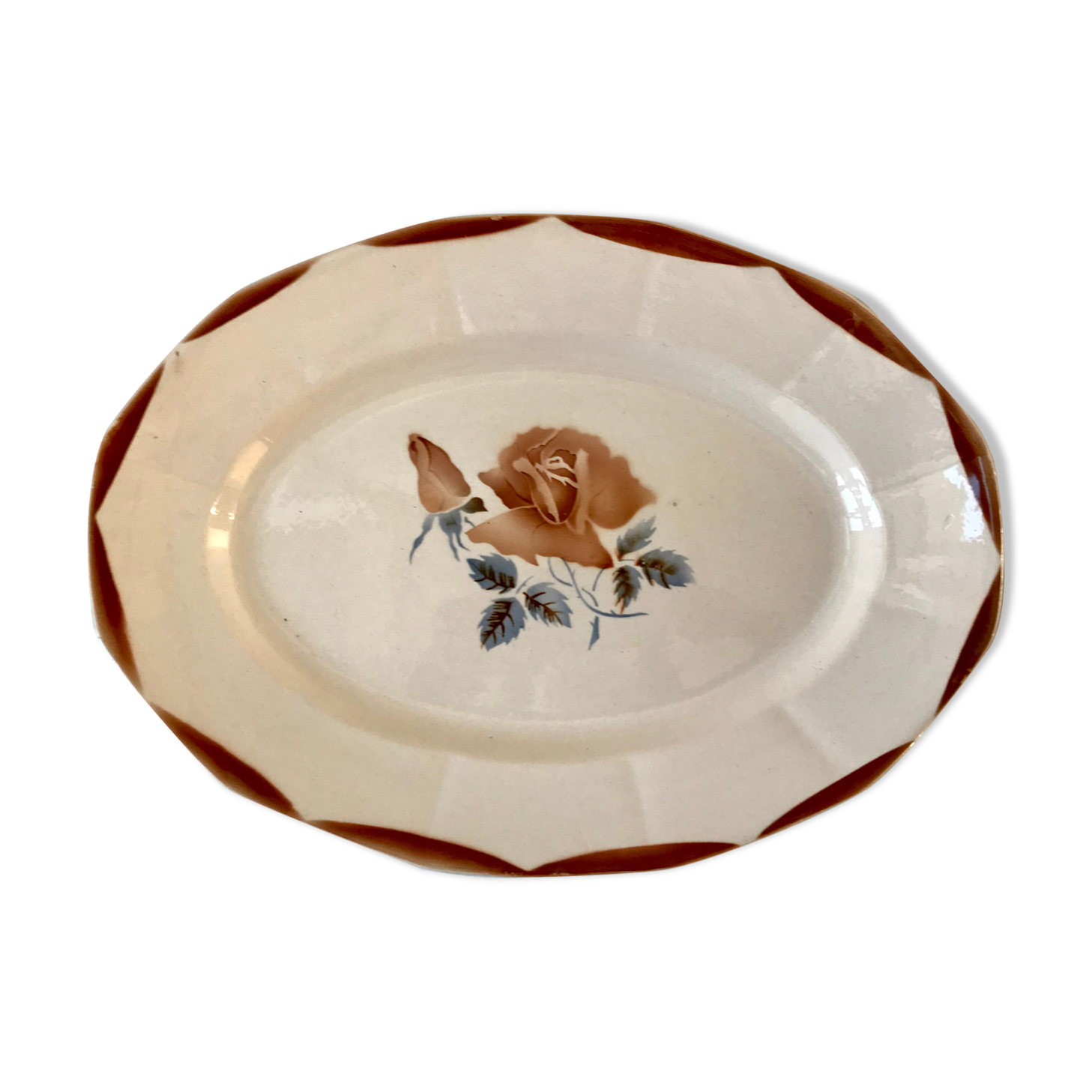 Oval dish Digoin Sarreguemines 30s