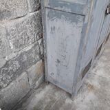 Patinated industrial wardrobe